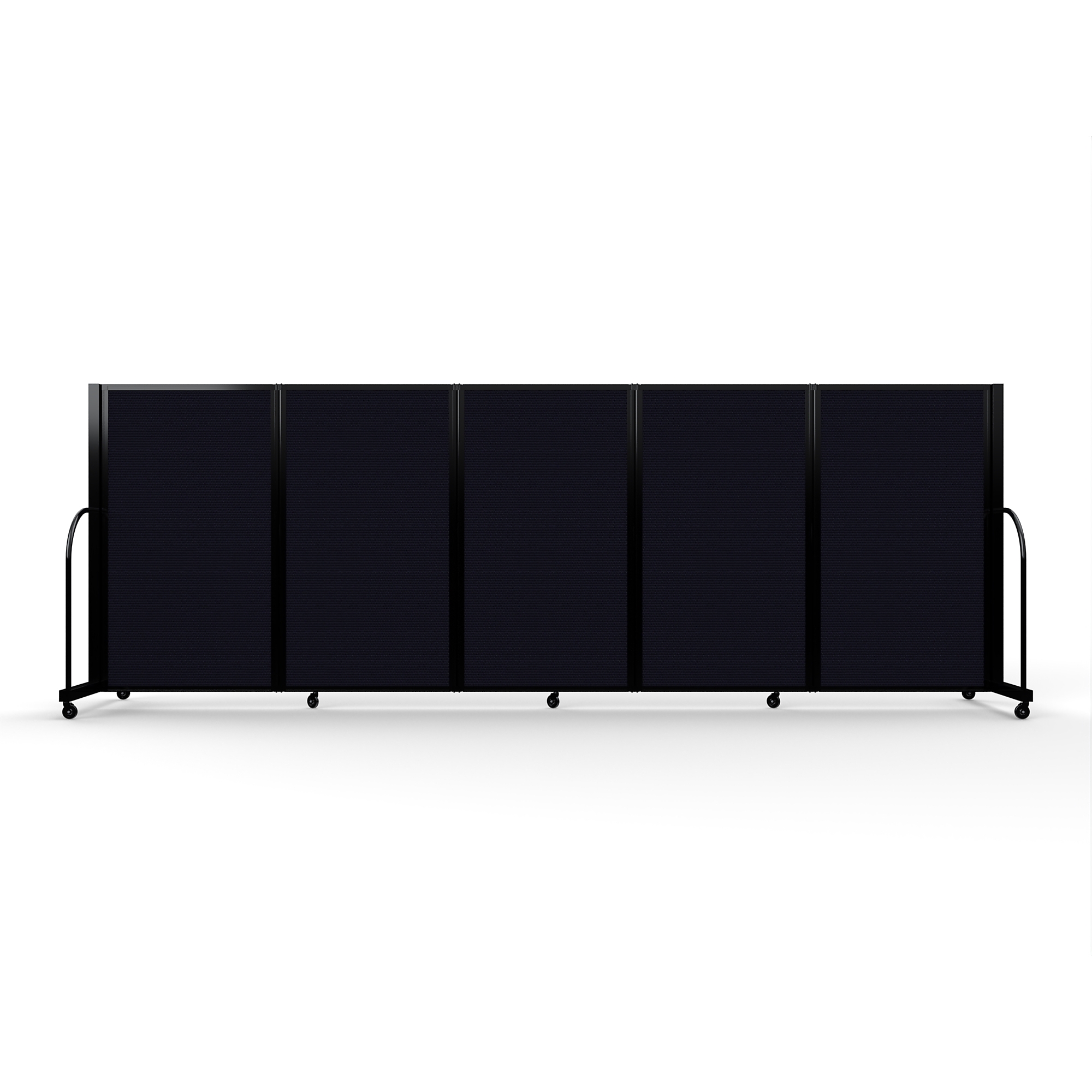 Screenflex Full Motion Divider, 5' x 14'1", Black Frame, Black